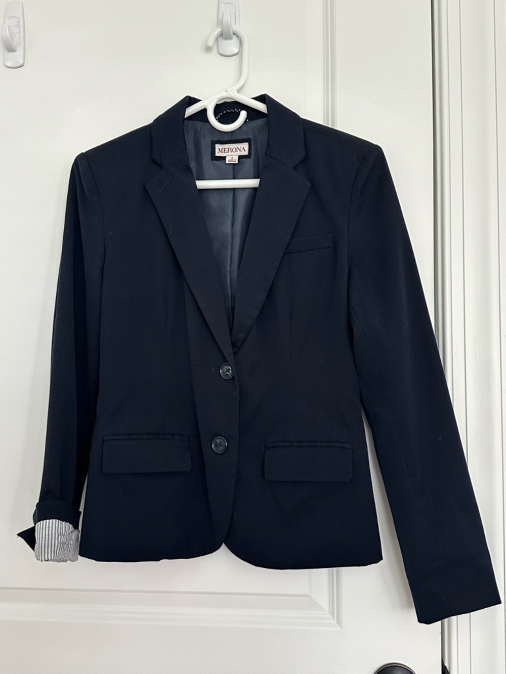 Merona Women's Navy Single-Breasted Tailored Blazer